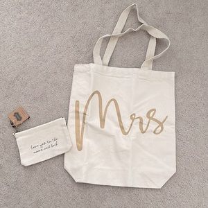 Mrs tote bag and coin purse